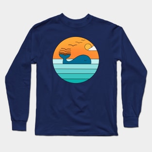 Nature whale birds Long Sleeve T-Shirt